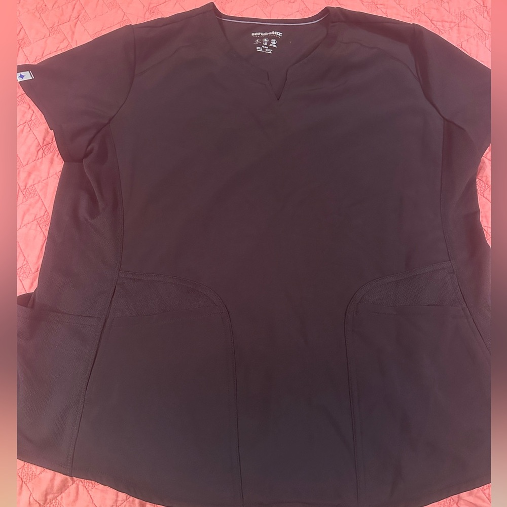 Scrubstar Premium Black Scrub Top XL